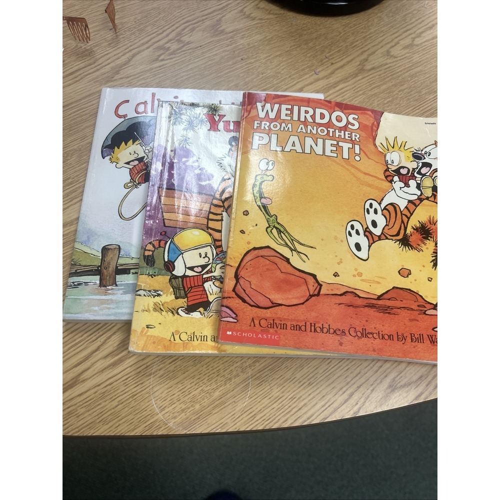 Calvin and Hobbes Lot of 3 Books Vintage Yukon Ho! Calvin &Hobbes Weirdo - Picture 1 of 12